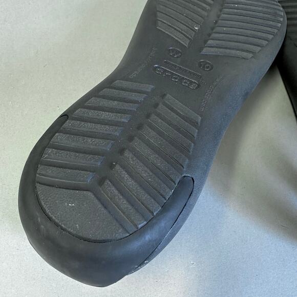 Crocs Sexi flip flop t-strap comfort rubber sandal in black women's size 10 - Picture 11 of 13